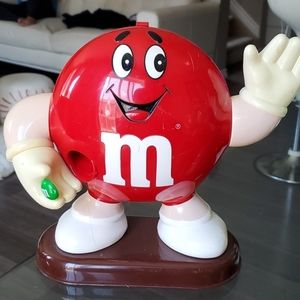 M&m vintage Hello greetings dispenser red